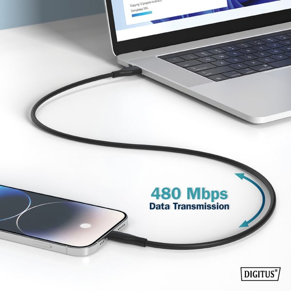 Digitus USB 2.0 Silikon-câble USB-A > Lightning, MFI zertifiziert - Digitus - vue 11