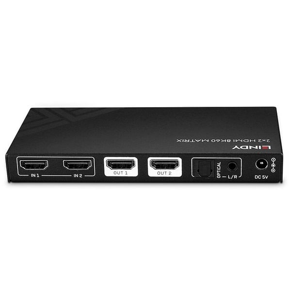 Lindy 2x2 8K60 Matrix HDMI Switch - Lindy - vue 4