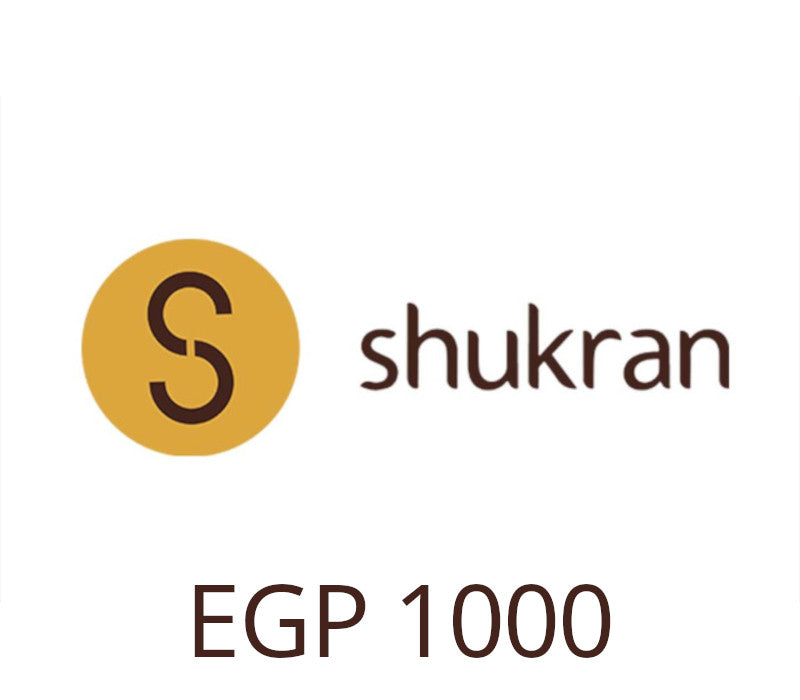 Shukran 1000 EGP Gift Card EG