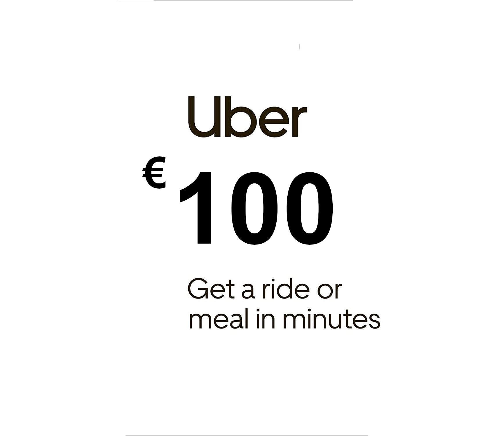 Uber €100 BE Gift Card
