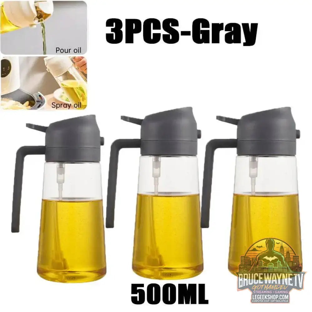 🥗 Bouteille de Pulvérisation d’Huile 2-en-1 | Distributeur & Spray pour Cuisine, BBQ & Pique-Nique 🌿🔥 - Legeekshop