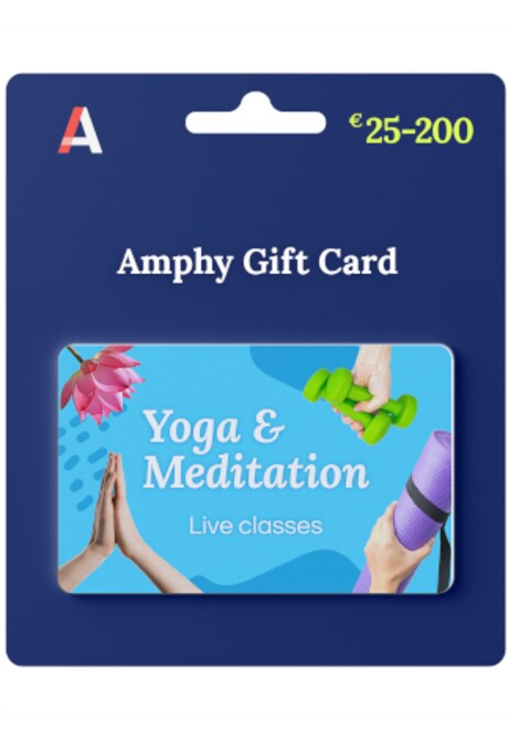 Yoga and Meditation Online Classes Gift Card 25 EUR - Amphy Key