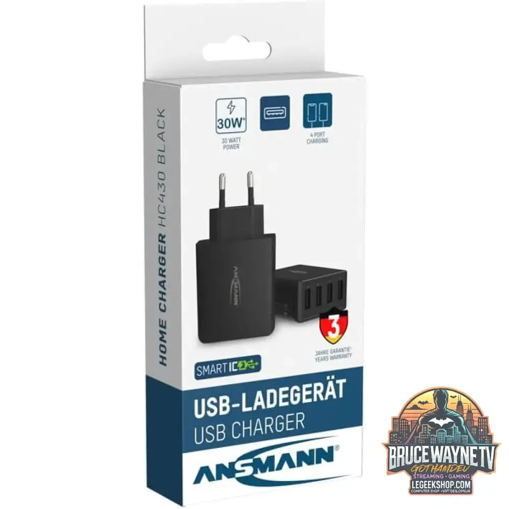 Ansmann Home Charger HC430, Ladegerät schwarz, intelligente Ladesteuerung, Multisafe-Technologie - Stromquelle: Steckdose - vue 8