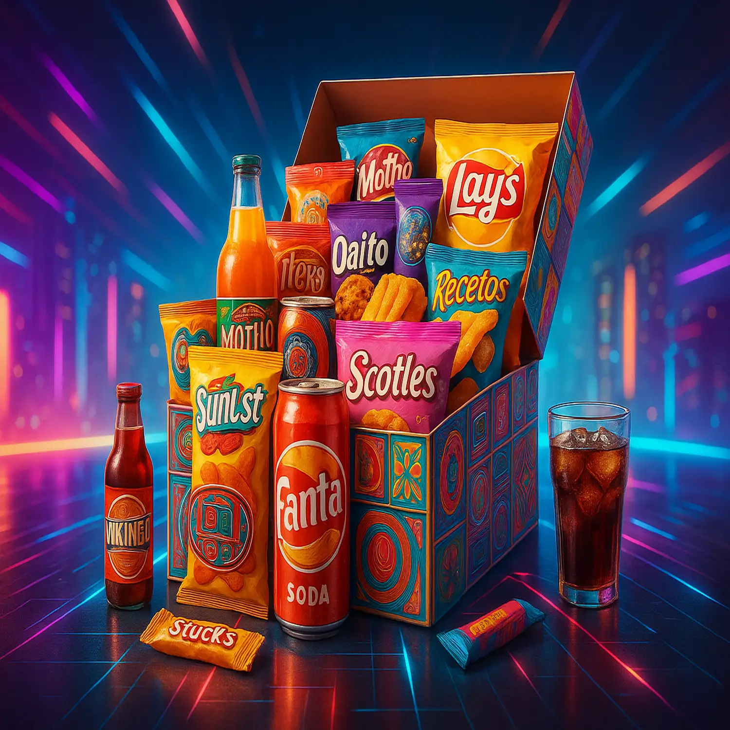 Snack Box Internationale – 40 produits : sucré, salé & boissons — vue 3