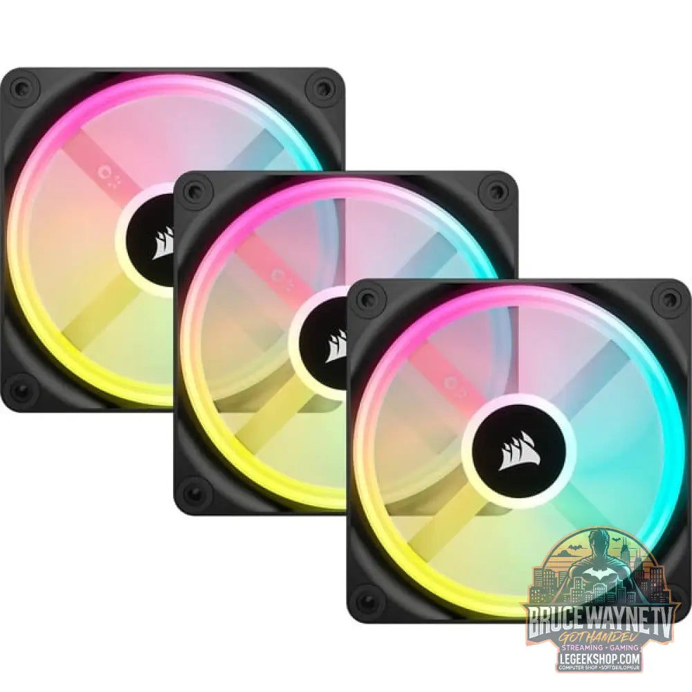 Corsair iCUE LINK QX120 RGB 120-mm-PWM-Lüfter, Gehäuselüfter - Corsair - vue 3