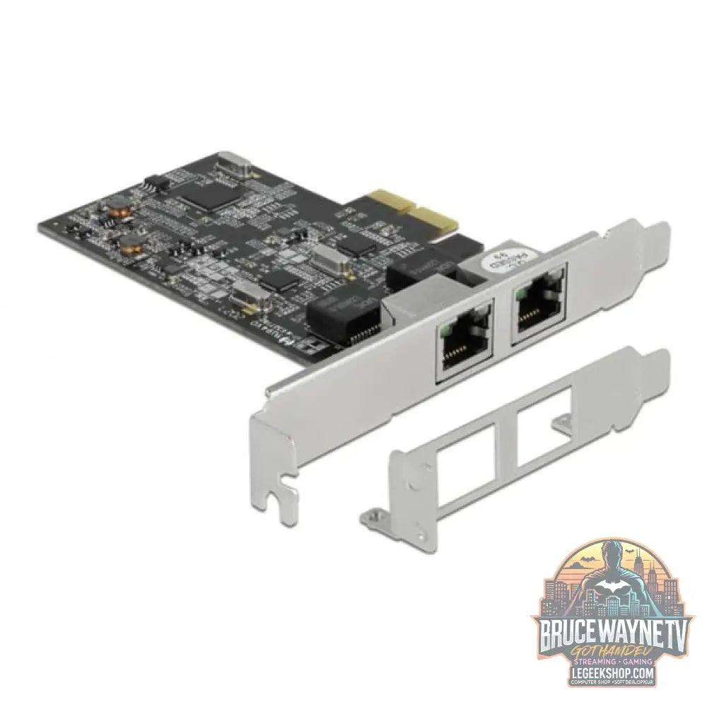 DeLOCK PCI Express x2 Karte auf 2 x RJ45 2,5 Gigabit LAN RTL8125, adaptateur réseau - DeLOCK