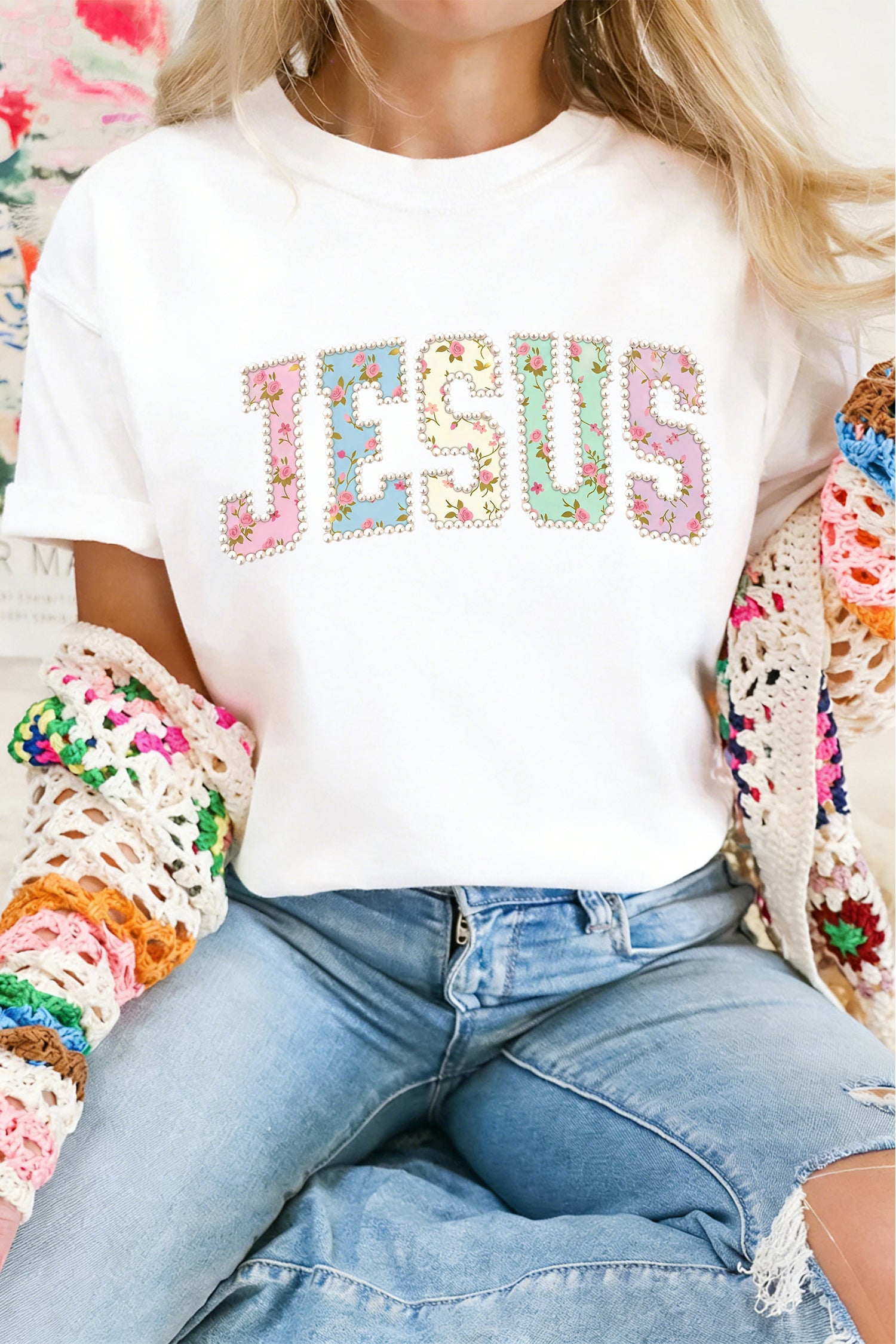 T-shirt femme floral