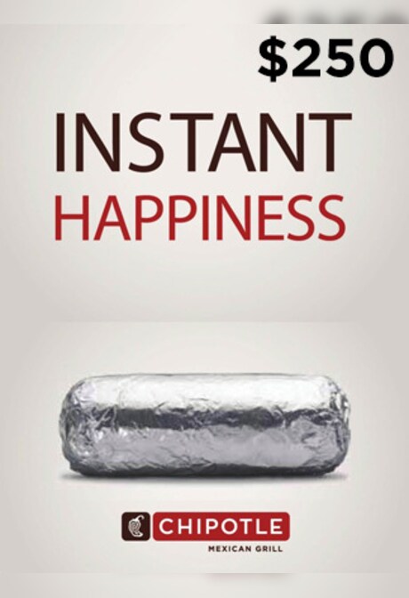 Chipotle Gift Card 250 USD - Chipotle Key - UNITED STATES