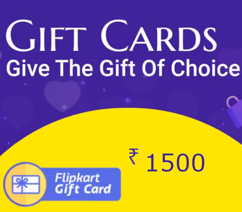 Flipkart INR 1500 Gift Card IN