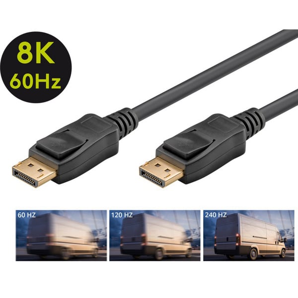 (€ 3,07 / 1 m) goobay câble DisplayPort Stecker > DisplayPort Stecker, 8K / 120Hz - goobay - vue 4