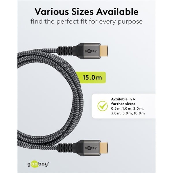 goobay Plus High-Speed-HDMI-câble avec Ethernet, 4K @ 60Hz - goobay - vue 8