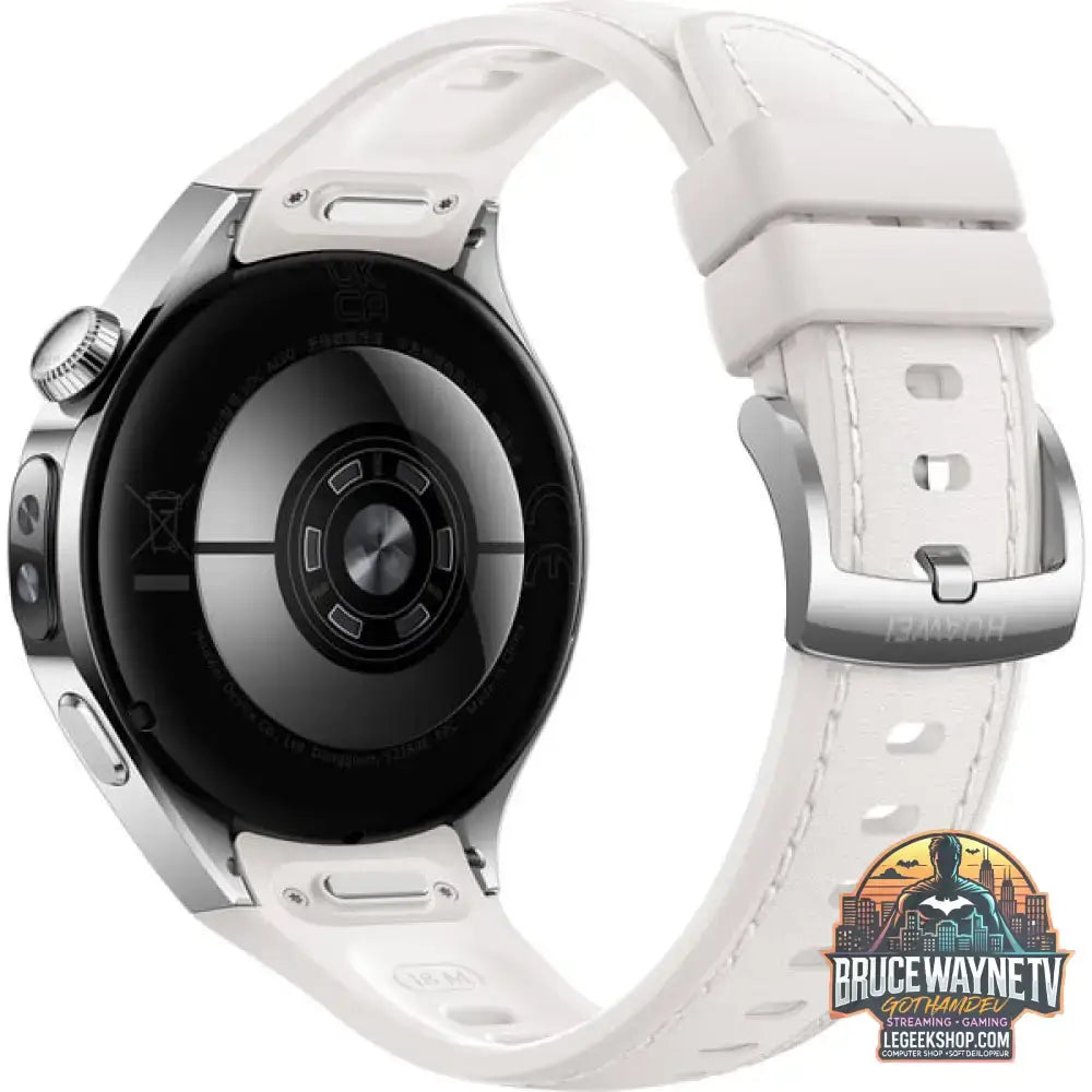 Huawei Watch 5 42mm (Soc-L19L), Smartwatch silber/weiß, Komposit-Armband in weiß, Gehäuse aus Edelstahl - Huawei - vue 4