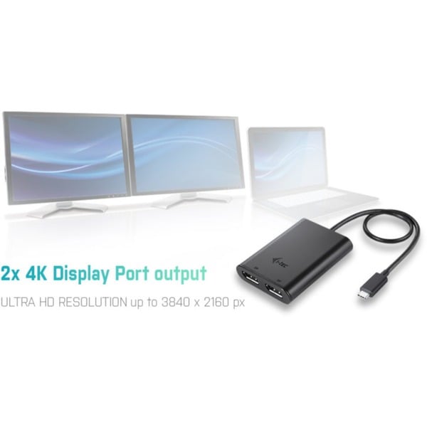 i-tec Adapter USB-C > Dual DisplayPort 4K - i-tec - vue 5