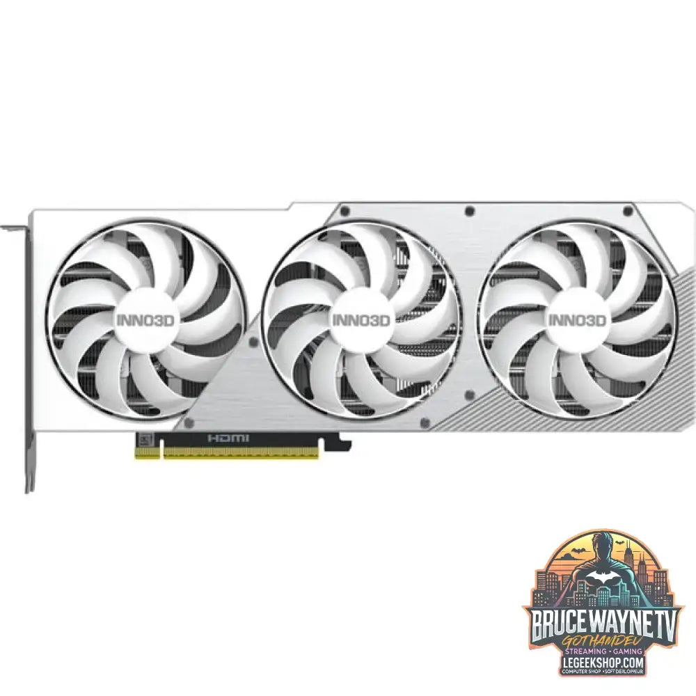INNO3D GeForce RTX 5080 X3 OC WHITE, Grafikkarte blanc, DLSS 4, 3x DisplayPort, 1x HDMI 2.1 - INNO3D - vue 2