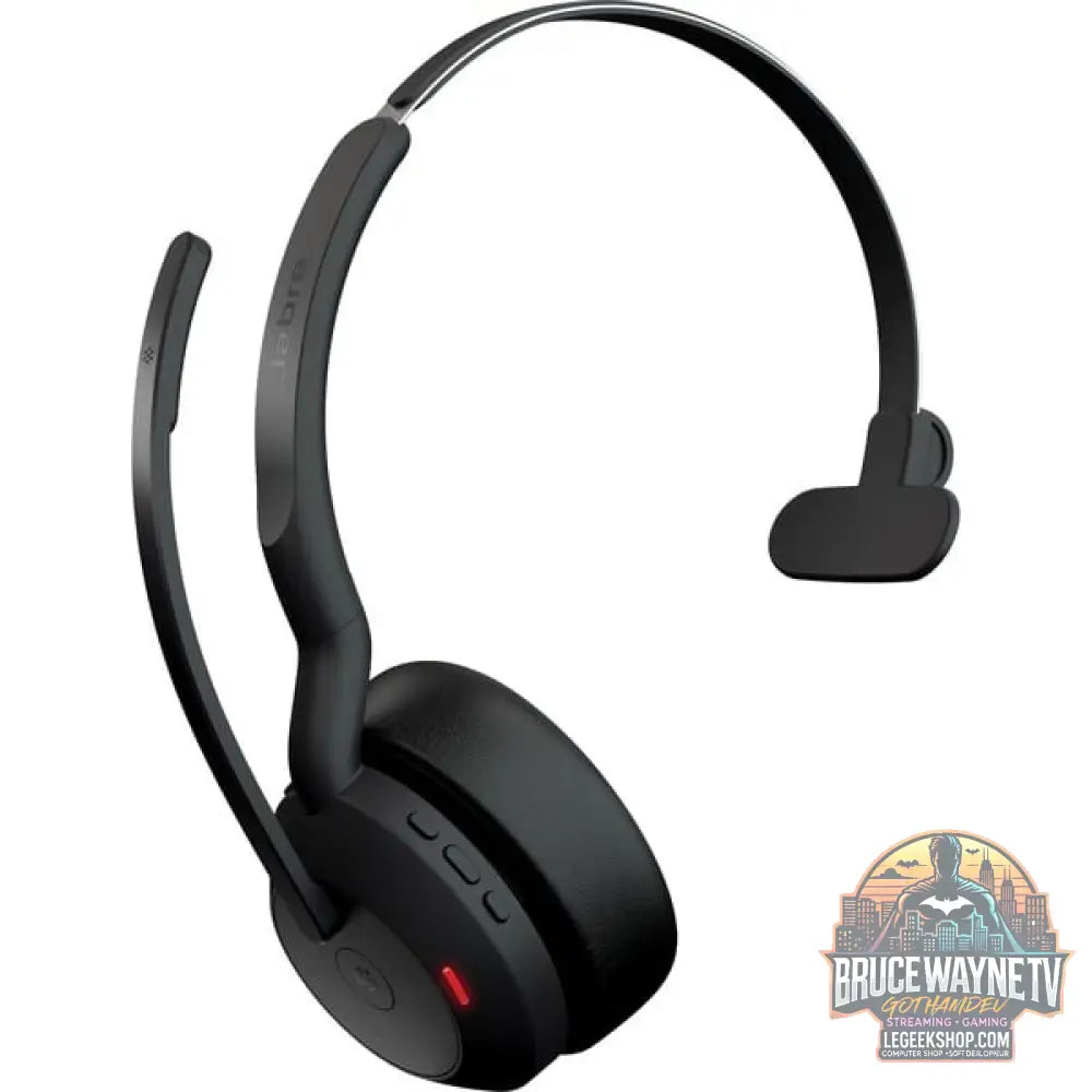 Jabra Evolve2 55, avec station de charge, Headset noir, Mono, Microsoft Teams, USB-A, Link380a - Jabra - vue 3