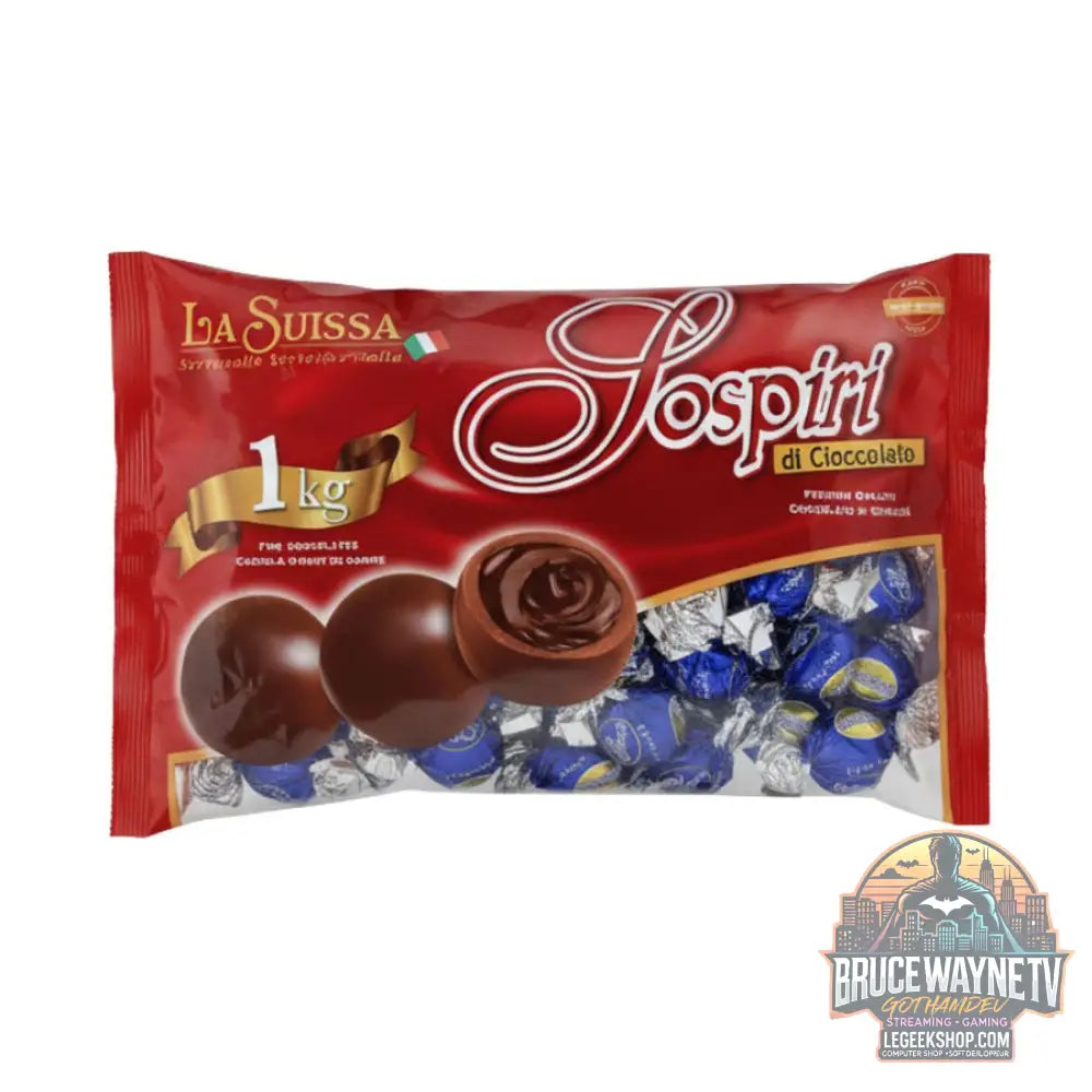 La Suissa Sospiri Cuore Morbido Fondente pralines de chocolat noir fourrées à la crème fondante (Emballage de 1kg)