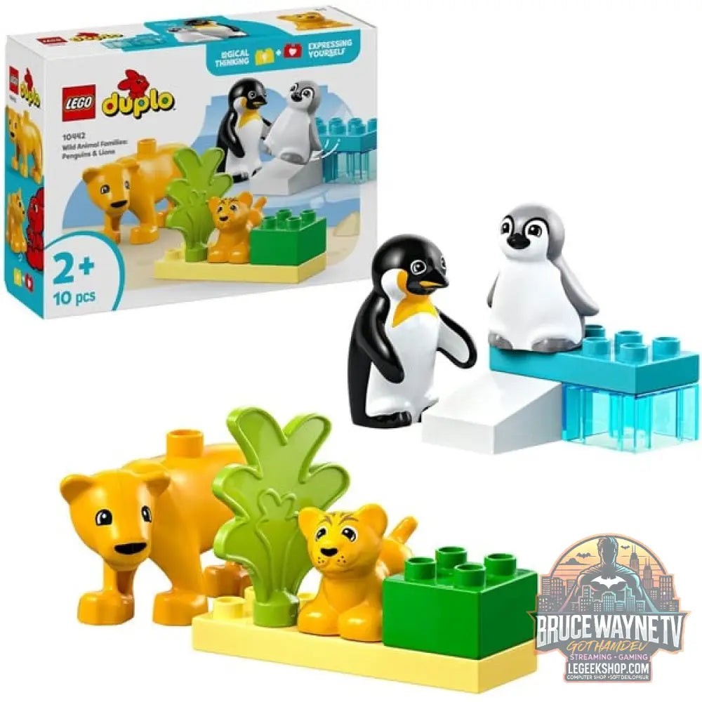 LEGO 10442 DUPLO Town Wildtier-Familien: Pinguine et Löwen, jeu de construction - LEGO