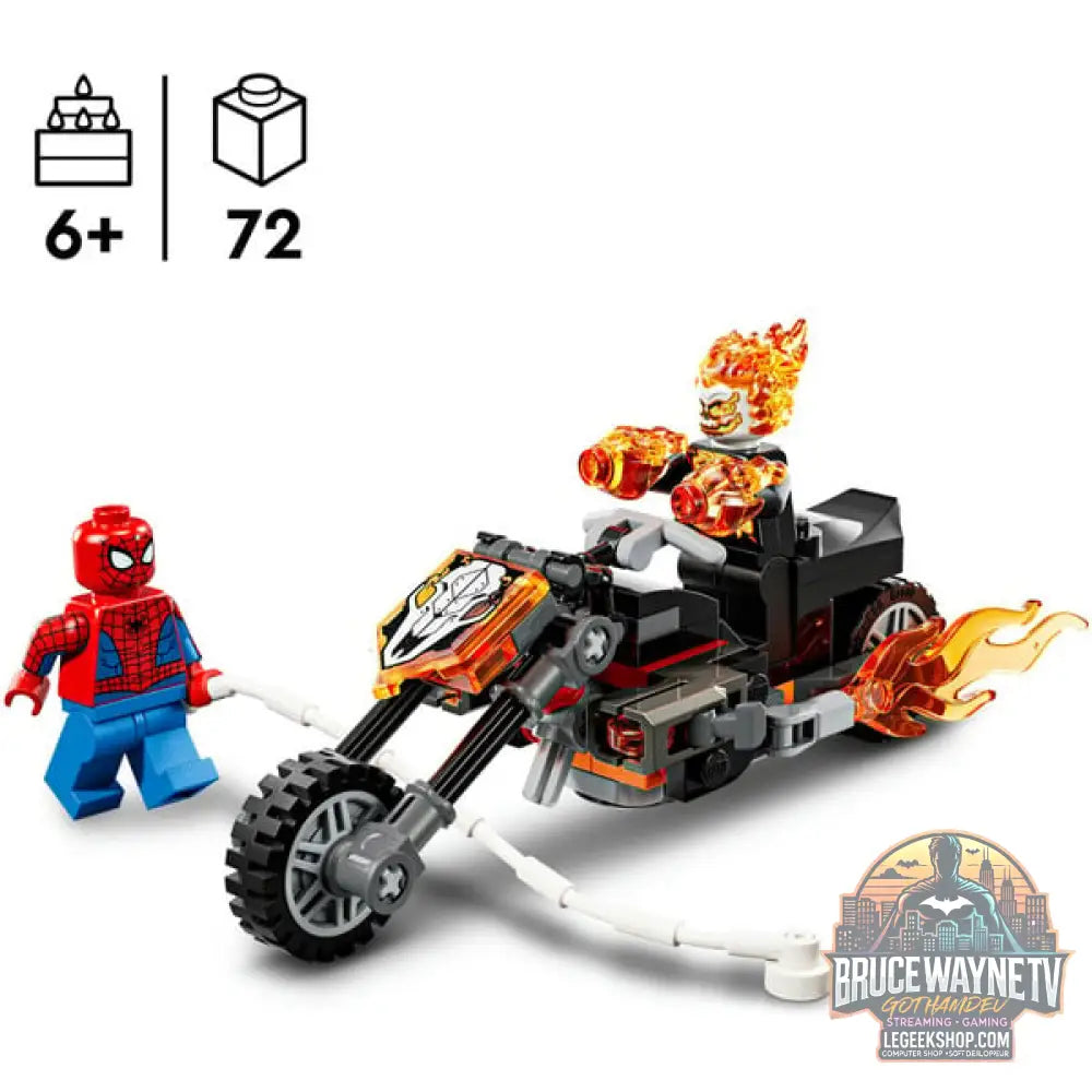 LEGO 76335 Marvel Super Heroes Spider-Man vs. Ghost Rider auf seinem Motorrad, jeu de construction - LEGO - vue 3