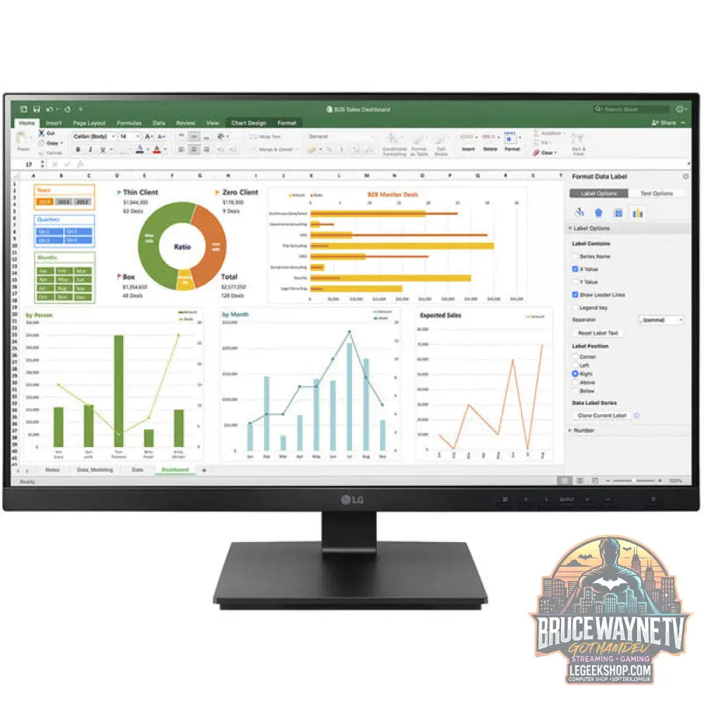 LG 27BN65Q-B 27" QHD/WQHD IPS 75 Hz - LG - vue 3