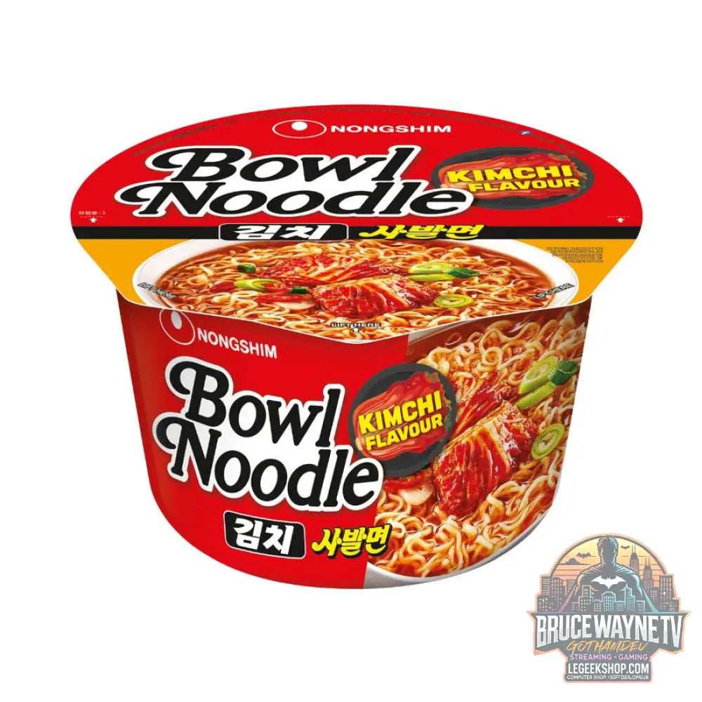 Nongshim Bowl Noodle Kimchi nouilles au goût de kimchi de 100 g (Paquet de 12) - Snacks & boissons importés