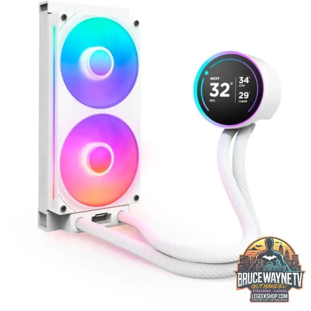 NZXT Kraken Elite 240 RGB 240 mm, Wasserkühlung weiß - NZXT - vue 2