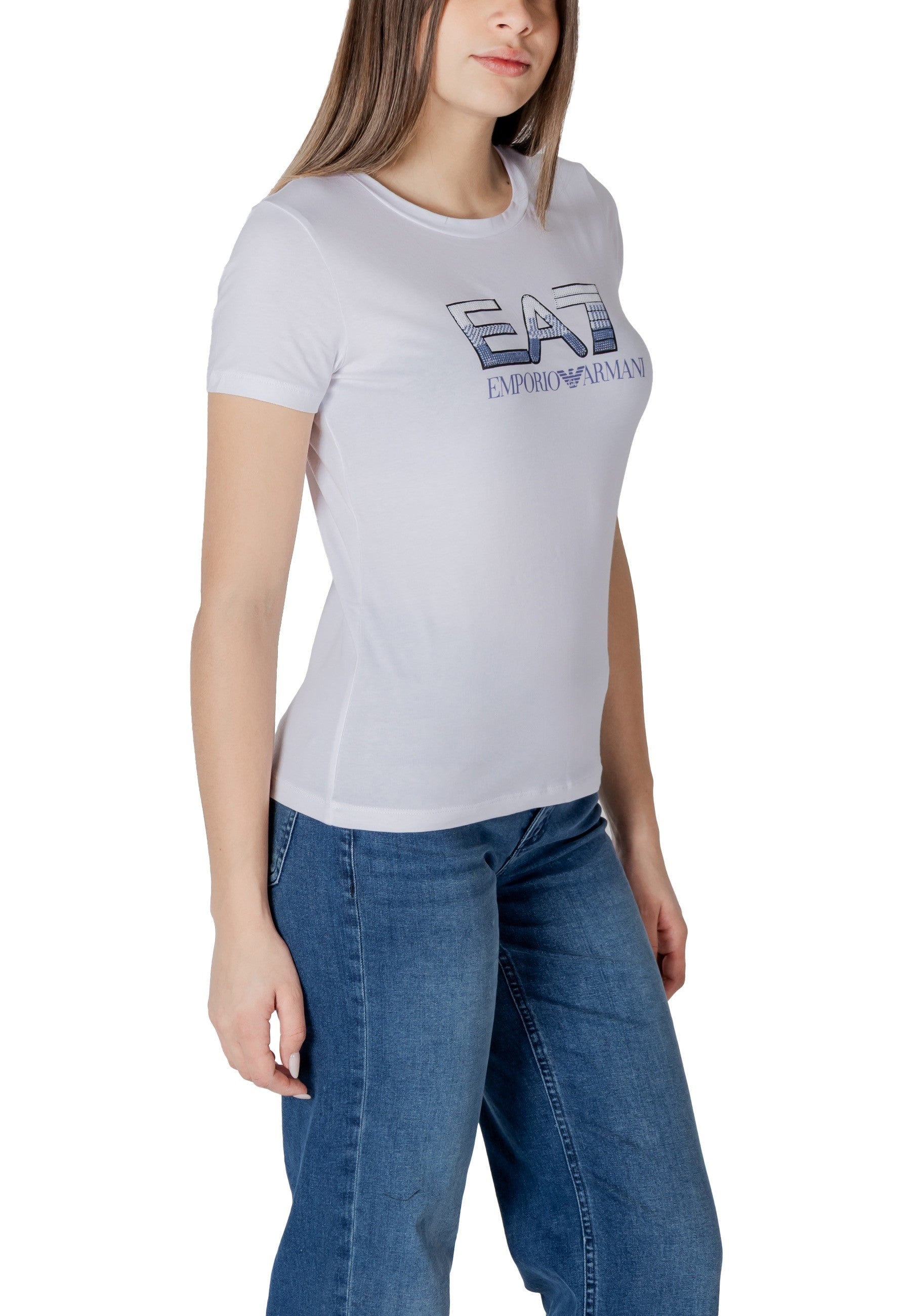 Ea7 T-shirt femme — white