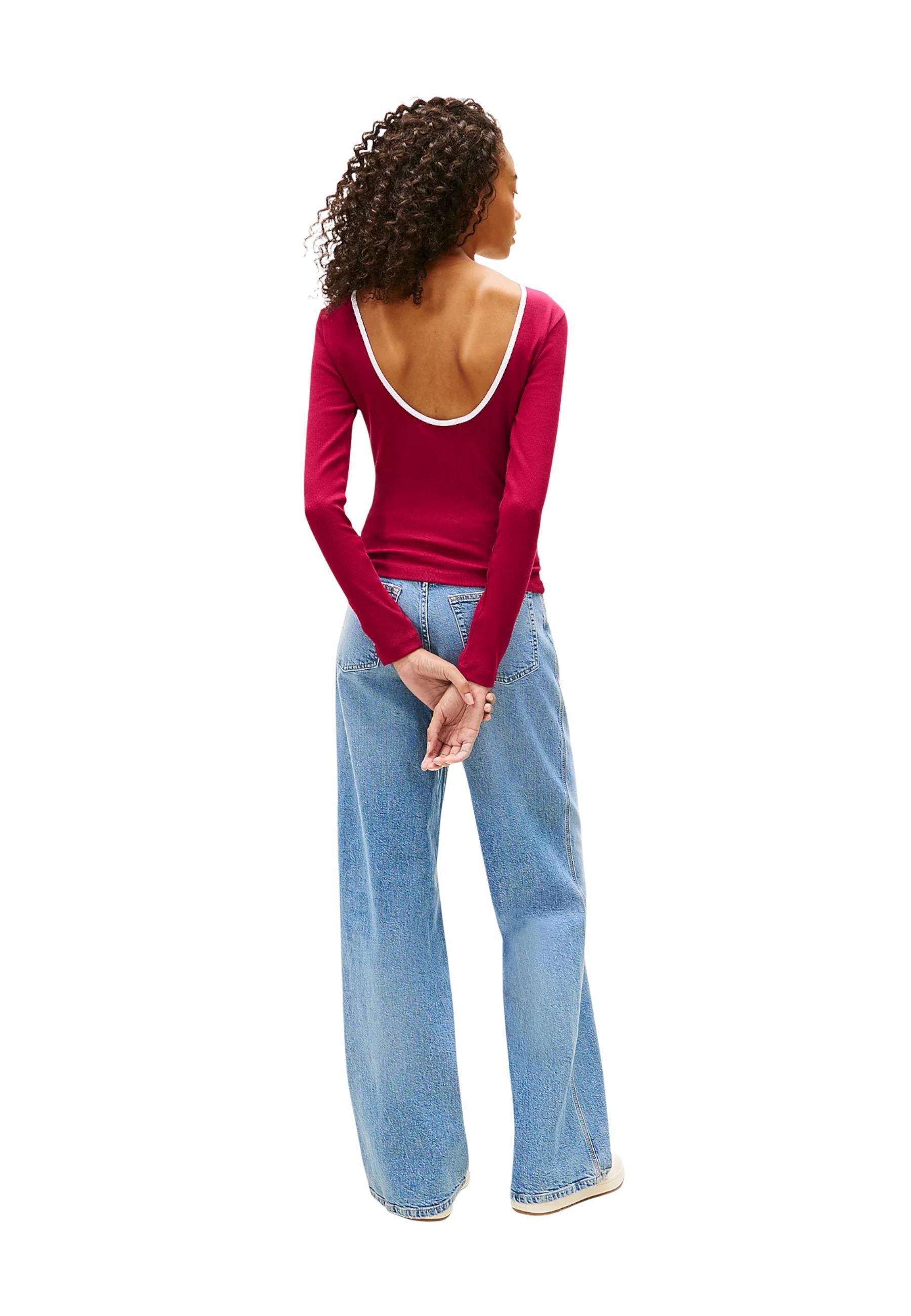Tommy Hilfiger Jeans Pull femme — bordeaux
