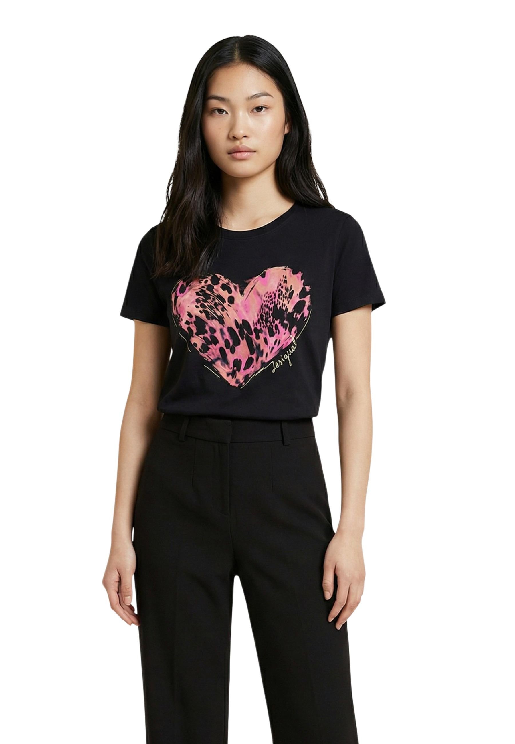 Desigual T-shirt femme — black
