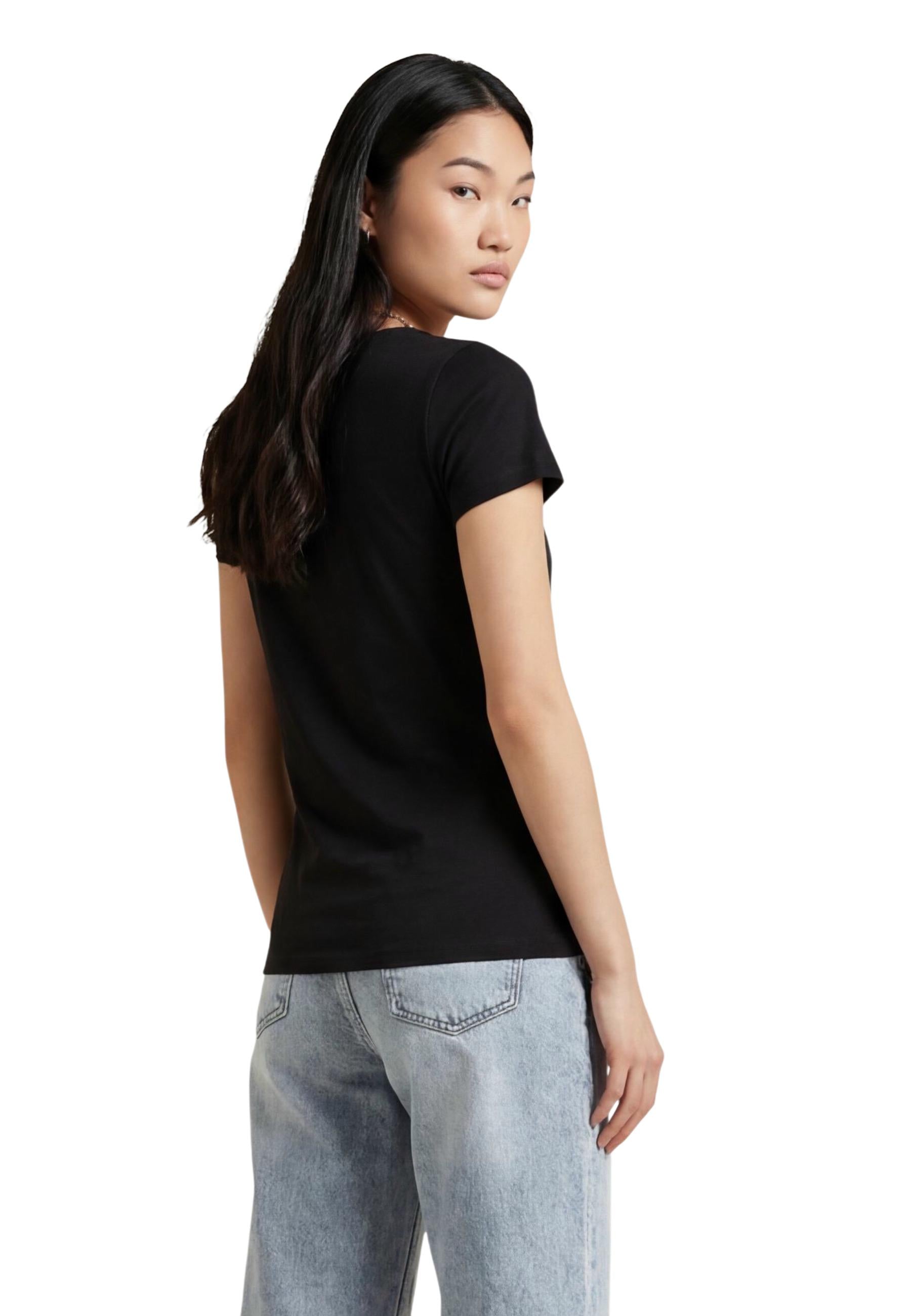 Ea7 T-shirt femme — black