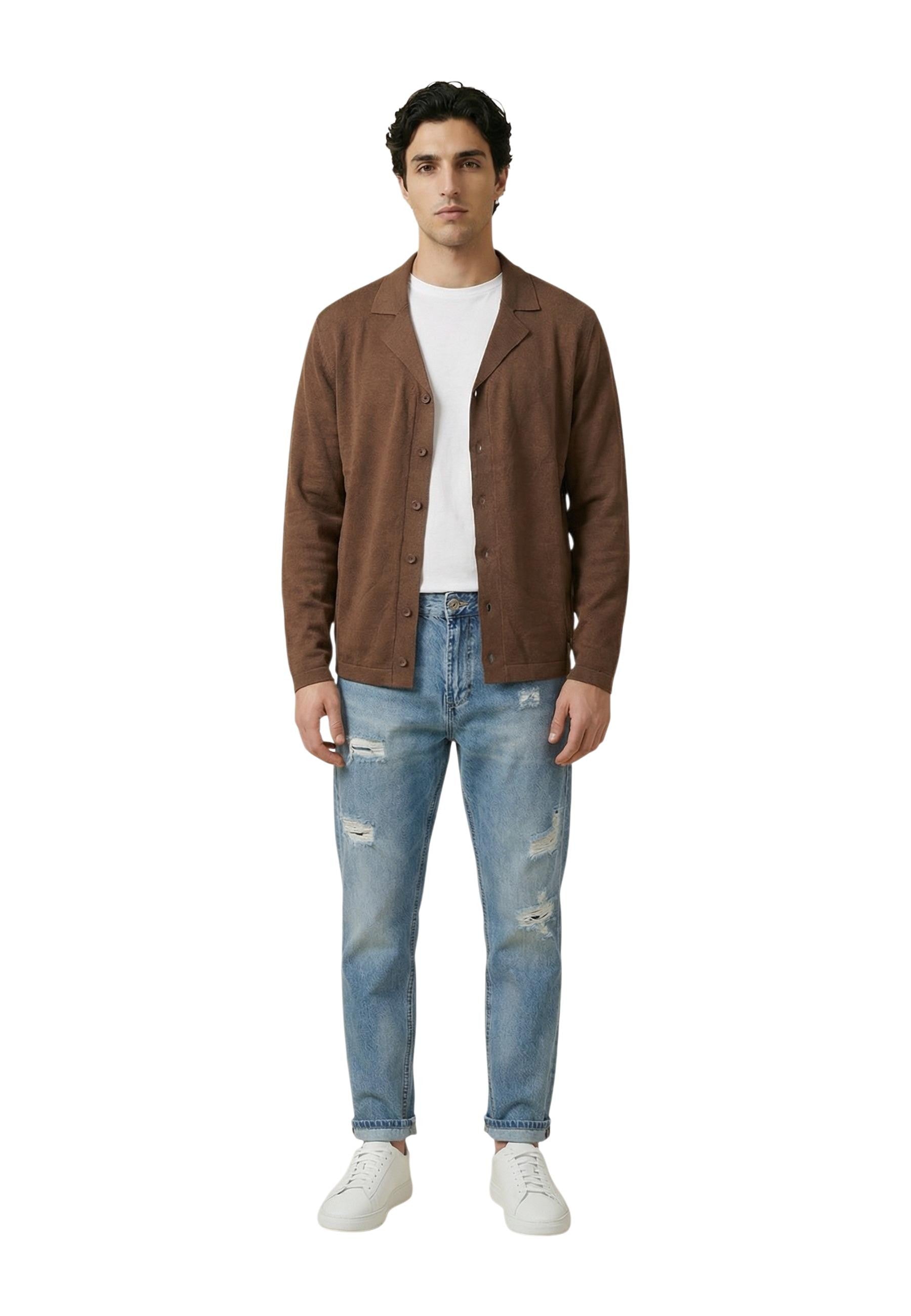 Gianni Lupo Vêtement homme Cardigans — brown