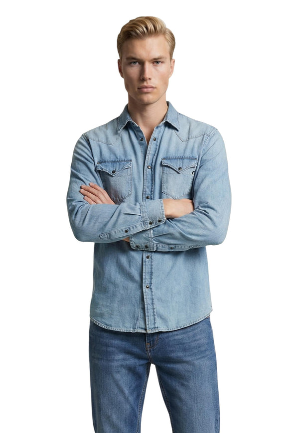 Replay Chemise homme Chemises — light blue