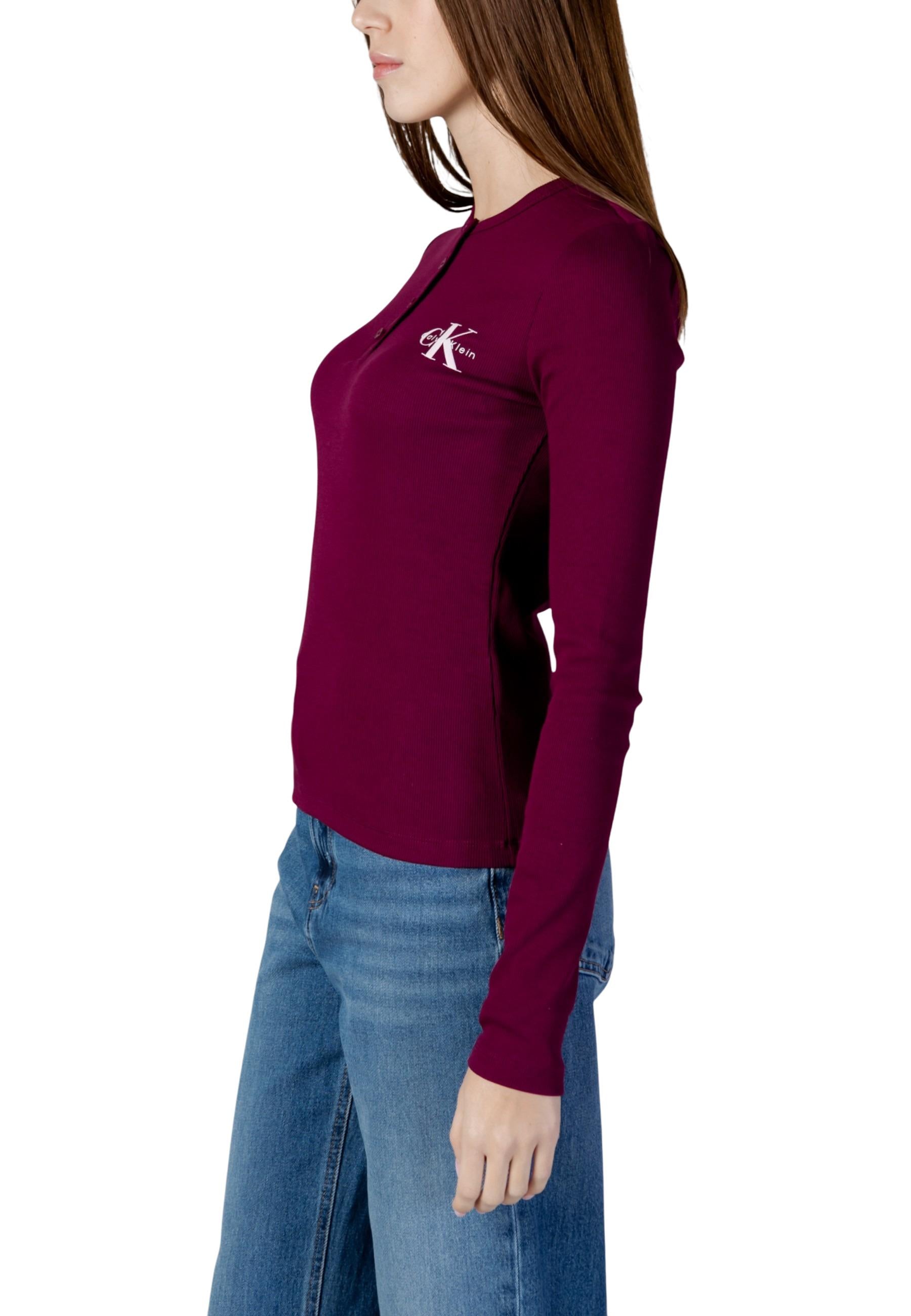 Calvin Klein Jeans T-shirt femme — bordeaux