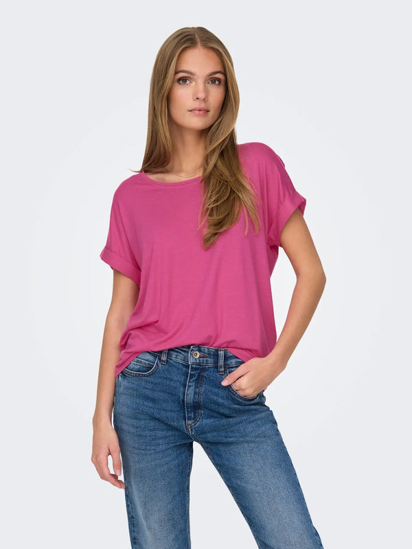 Only T-shirt femme — fuchsia