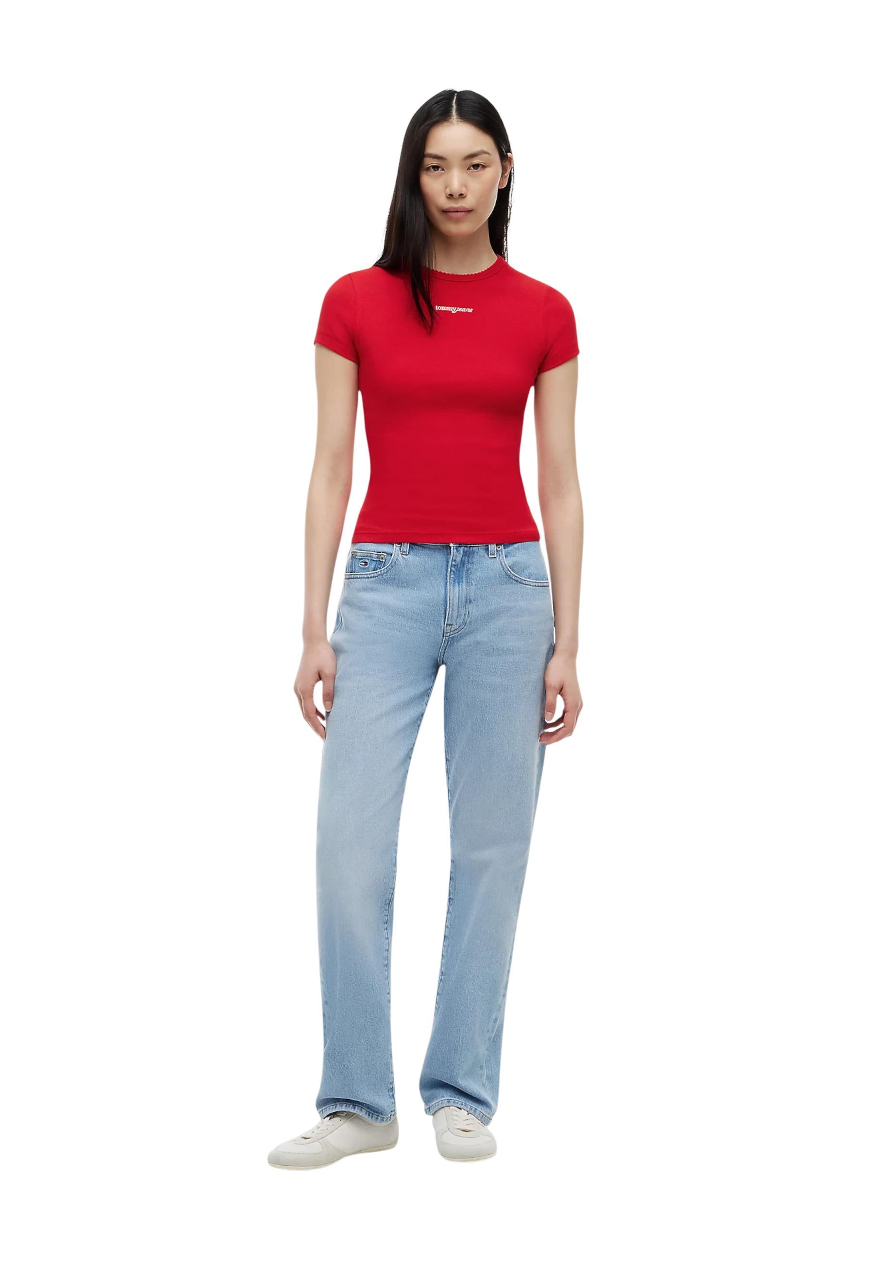 Tommy Hilfiger Jeans T-shirt femme — red