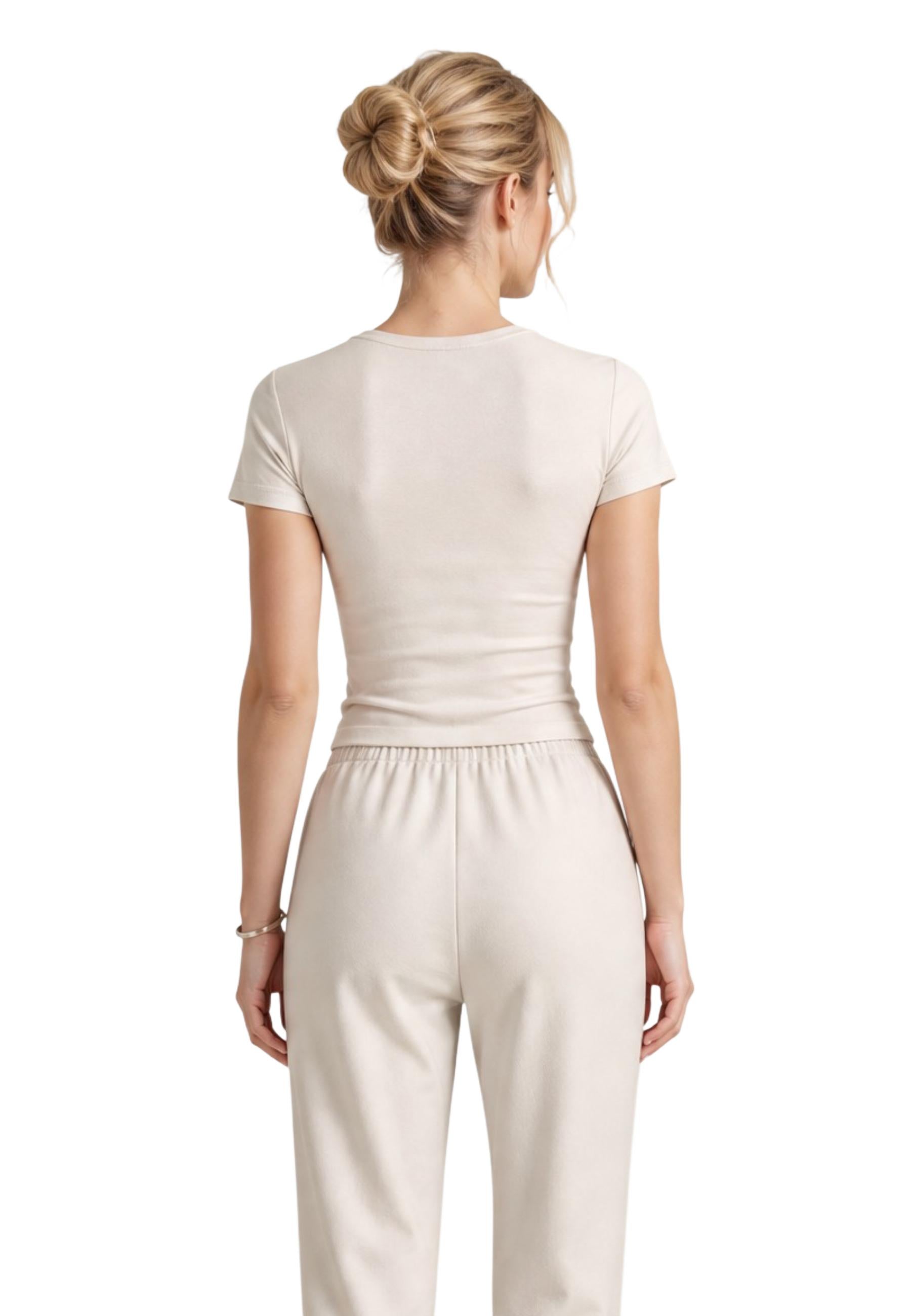 Armani Exchange T-shirt femme — beige