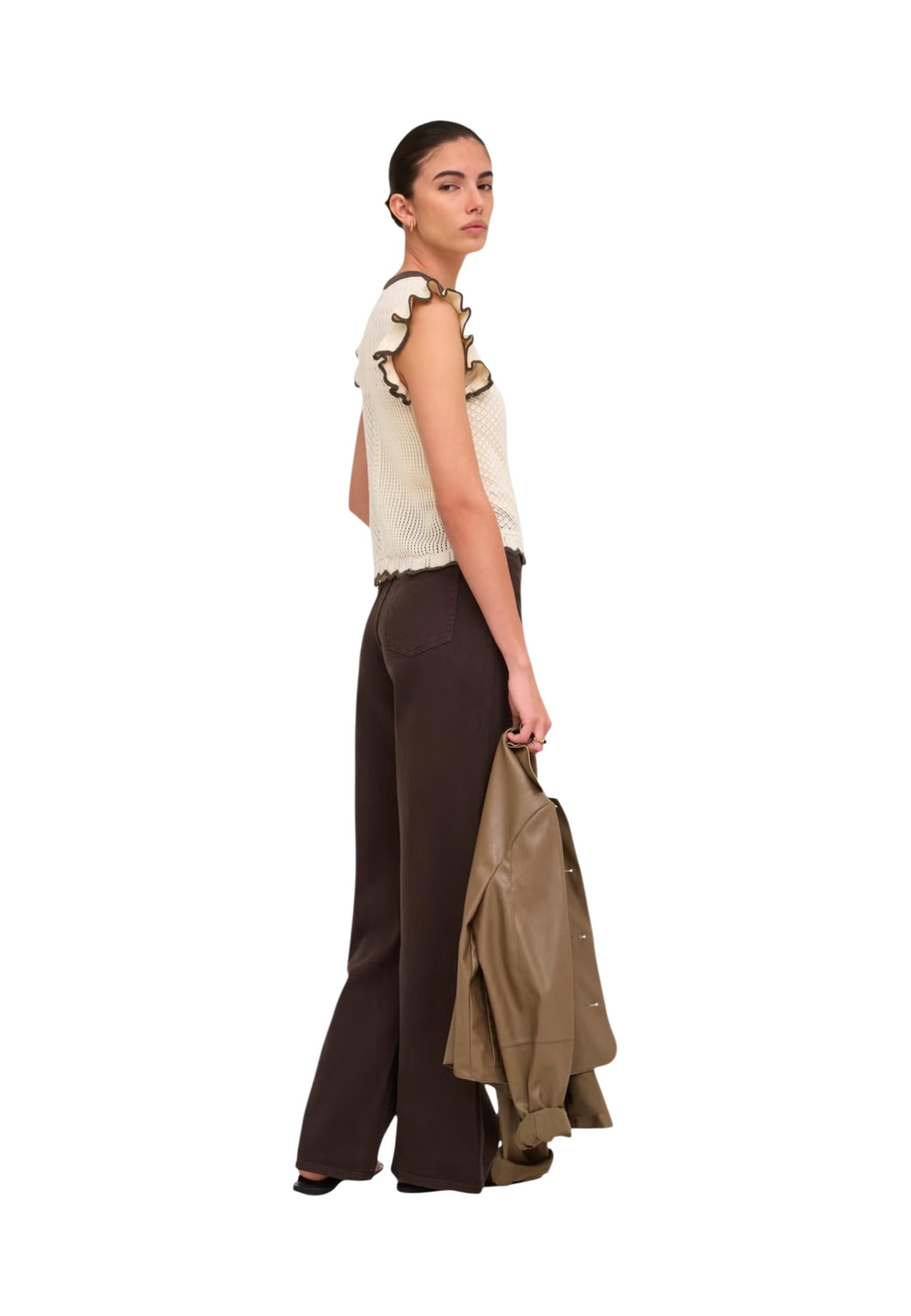 Jacqueline De Yong T-shirt femme — beige