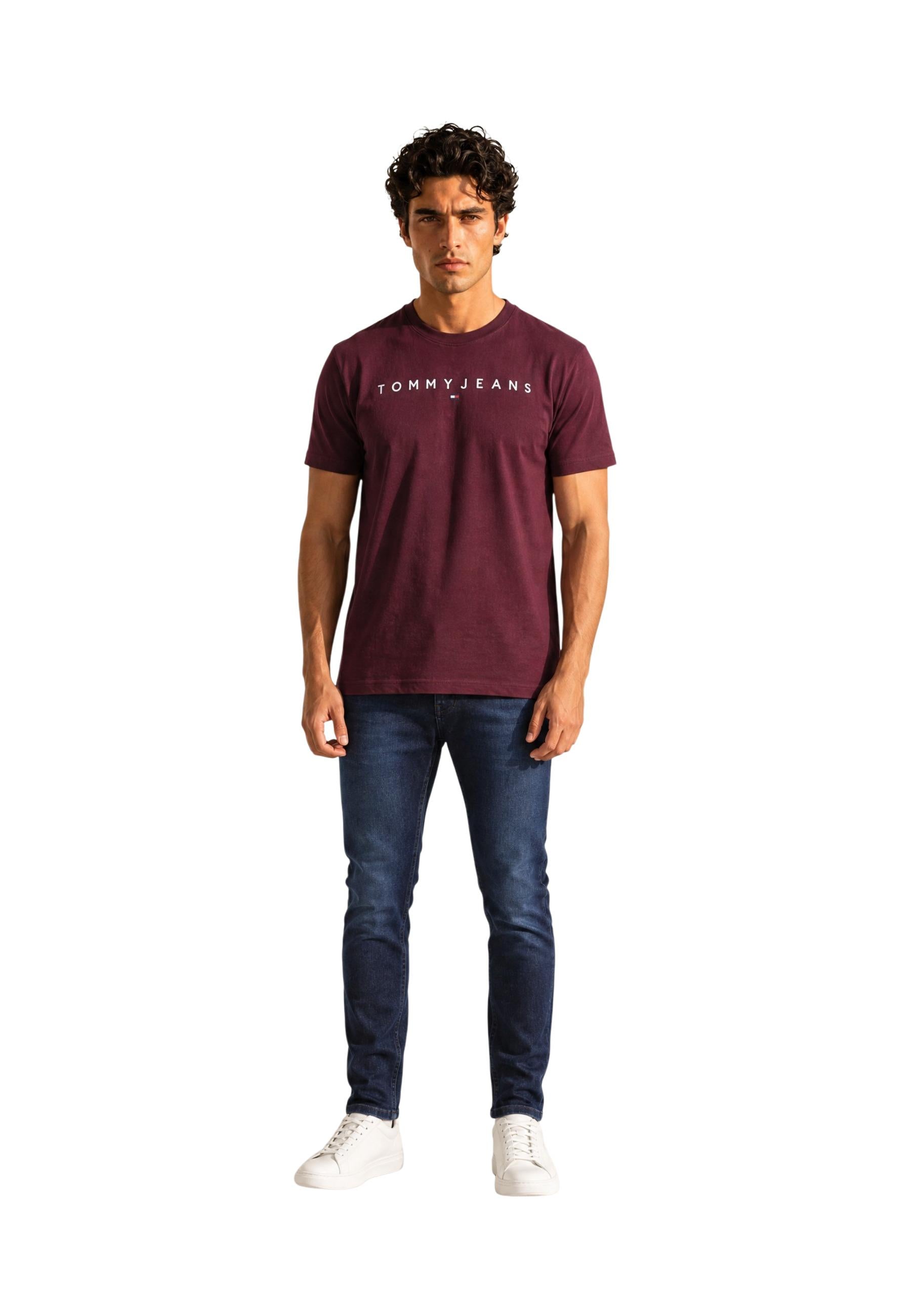 Tommy Hilfiger Jeans T-shirt homme — bordeaux