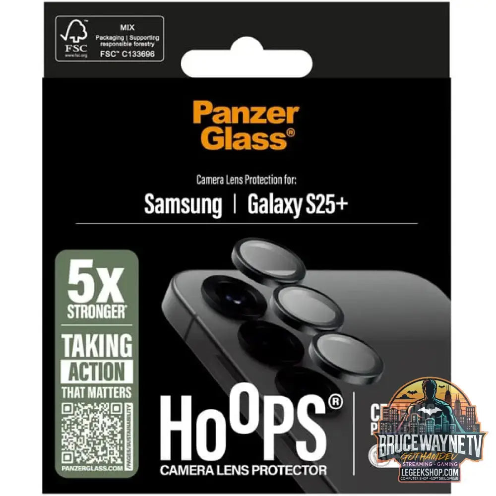 PanzerGlass Hoops Ceramic Kameraschutz, Schutzfolie schwarz, Samsung Galaxy S25+ - PanzerGlass