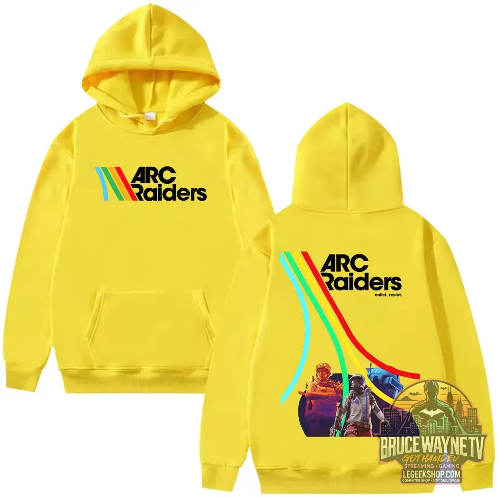 Sweat à Capuche Arc Raiders Graphique Streetwear Unisexe - jaune / XL - Sweat à Capuche