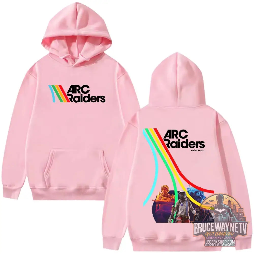 Sweat à Capuche Arc Raiders Graphique Streetwear Unisexe - rose / XXXL - Sweat à Capuche