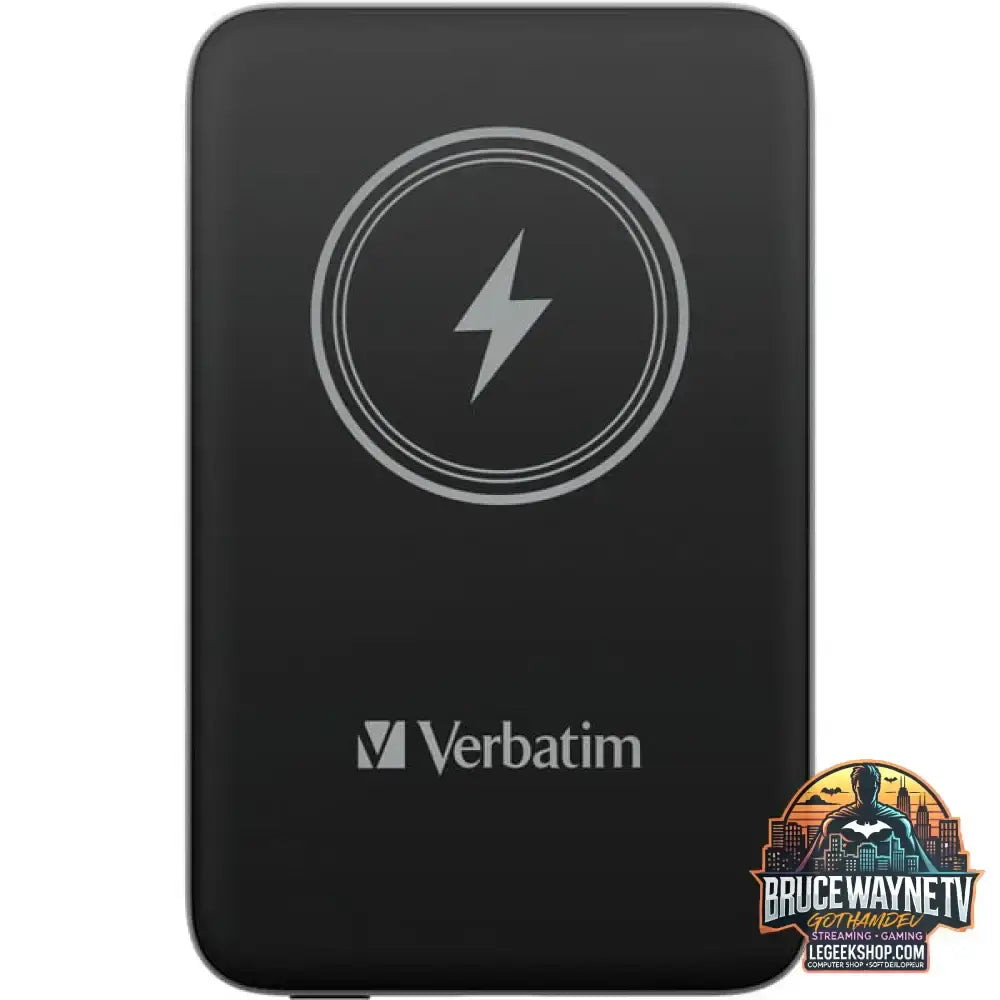 Verbatim Wireless Powerbank Charge 'n' Go 10.000mAh schwarz, Qi, PD 3.0, Quick Charge 3.0 - Stromquelle: Steckdose, USB-C