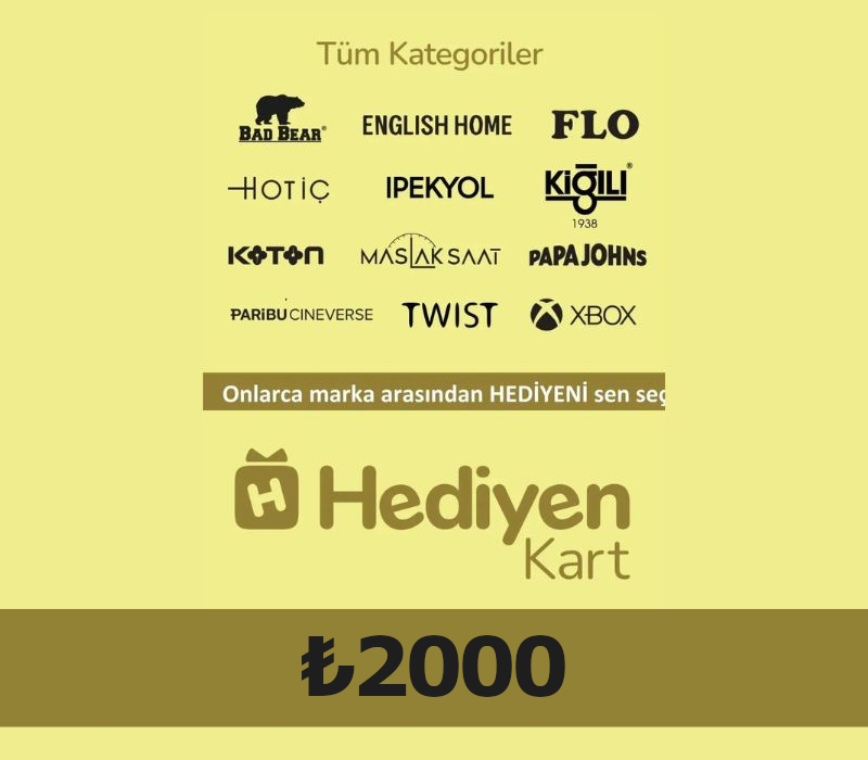 Hediyen KART - All Access ₺2000 Gift Card TR