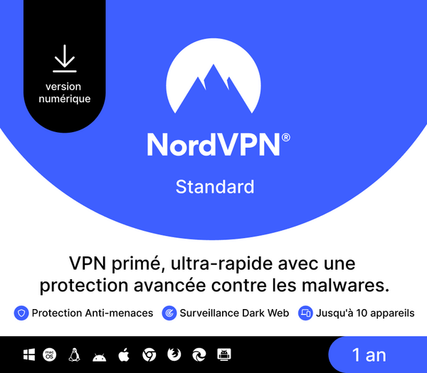 NordVPN Standard FR Key (1 Year / 10 Devices)