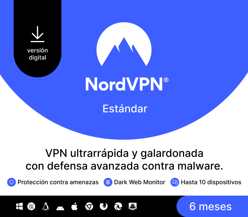 NordVPN Standard ES Key (6 Months / 10 Devices)