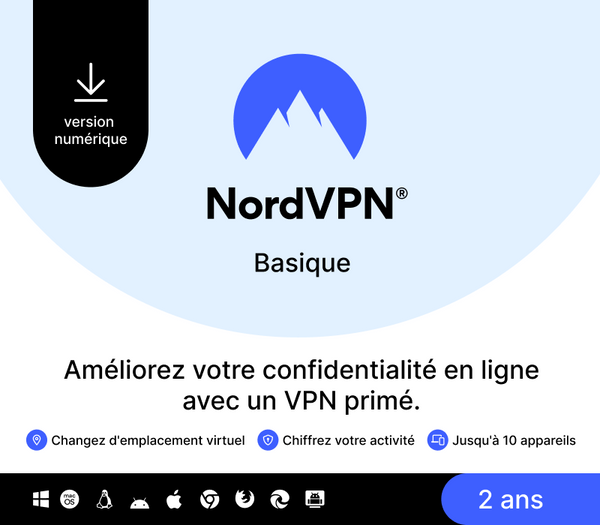 NordVPN Basic FR Key (2 Years / 10 Devices)