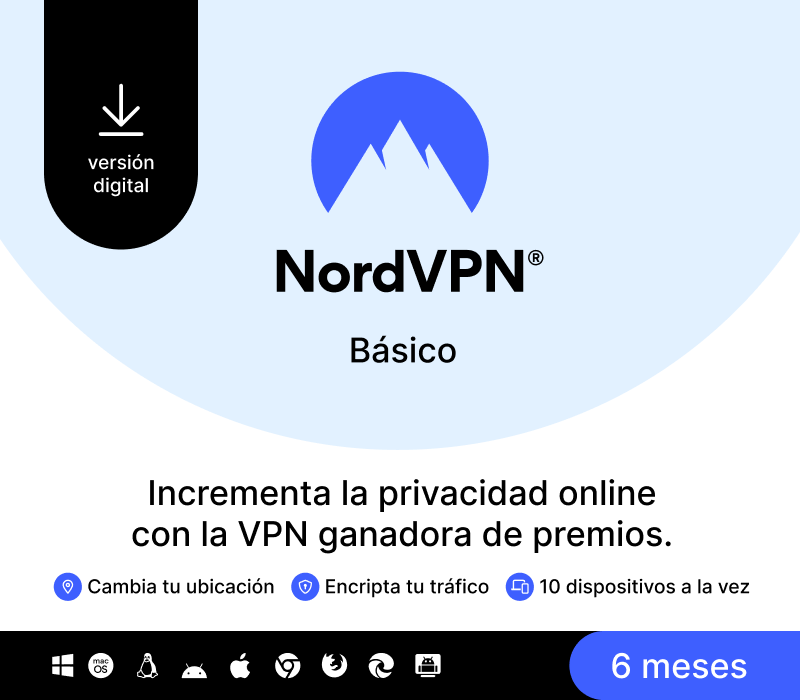 NordVPN Basic ES Key (6 Months / 10 Devices)