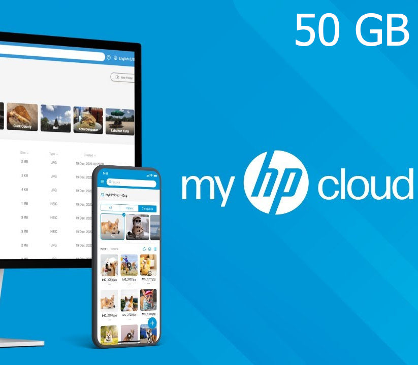 Hewlett Packard - myHPcloud Cloud Storage 50 GB NZ
