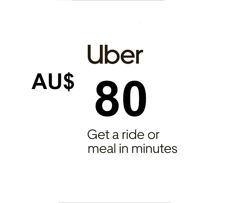 Uber AUD 80 Gift Card AU
