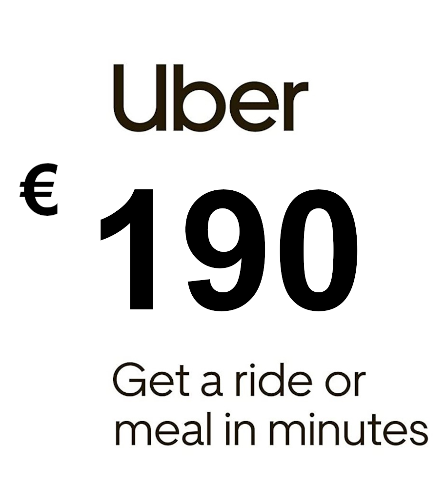 Uber EUR 190 Gift Card FR