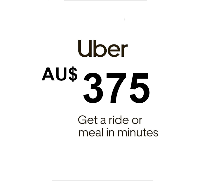 Uber AUD 375 Gift Card AU